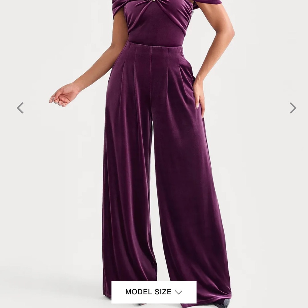 Popilush Velvet Wide-Leg Sculpting Trousers